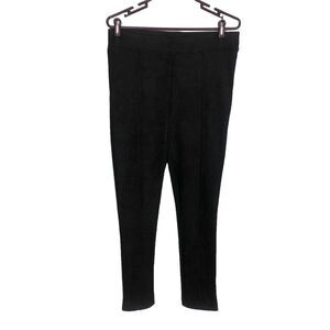 Andrew Marc Black Leggings Faux Suede Women's Size Medium